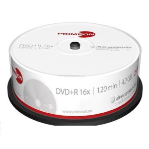 Primeon 25 DVD+R 4.7GB 120 Min 16X - 2761223