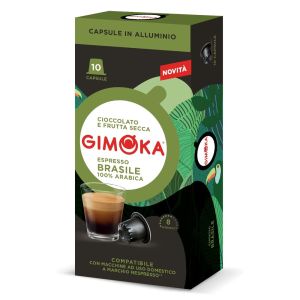 Caffè Gimoka Capsule Alluminio compatibili Nespresso, BRASILE, 10pz