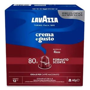 Caffè Lavazza 80 capsule alluminio compatibili Nespresso CREMA E GUSTO RICCO