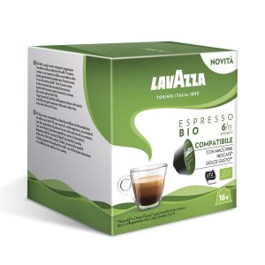 Caffè Lavazza capsule compatibili Dolce Gusto ESPRESSO BIO - Confezione da 16
