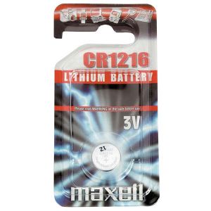 Maxell Batterie Alcaline a Bottone 3V CR1216 - (Prezzo per singola batteria. Confezione da 1 pezzo.)