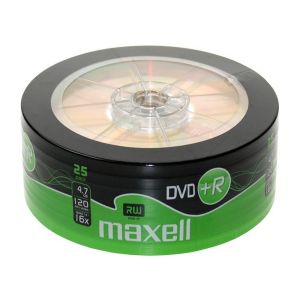 Maxell 25 DVD+R 4,7GB 120 min 16X, in shrink - 275735 