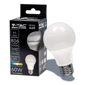 LAMPADINA LED V-Tac E27 8.5W A60 4000K - VT-2099 217261 - Bianco Naturale