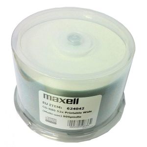 Maxell 50 CD-R Printable 80 Min 52x 700MB Stampabili in Campana - 624042.00.TW