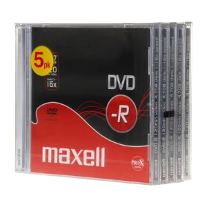 Maxell - 5 DVD-R 4.7Gb in Jewel Case singoli da 10mm - 275517.40