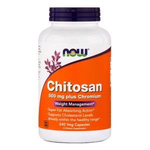 NOW FOODS Chitosan 500 mg with Chromium 240 Veg Capsules - dimagrante