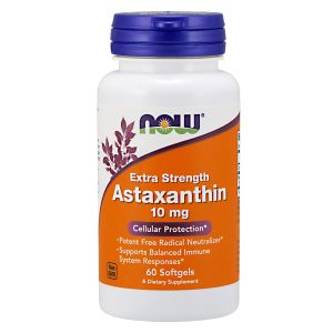 NOW FOODS Astaxanthin 10 mg 60 perle - Astaxantina