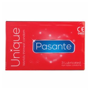 PASANTE UNIQUE - preservativi anallergici ultrasottili - Confezione da 3 profilattici